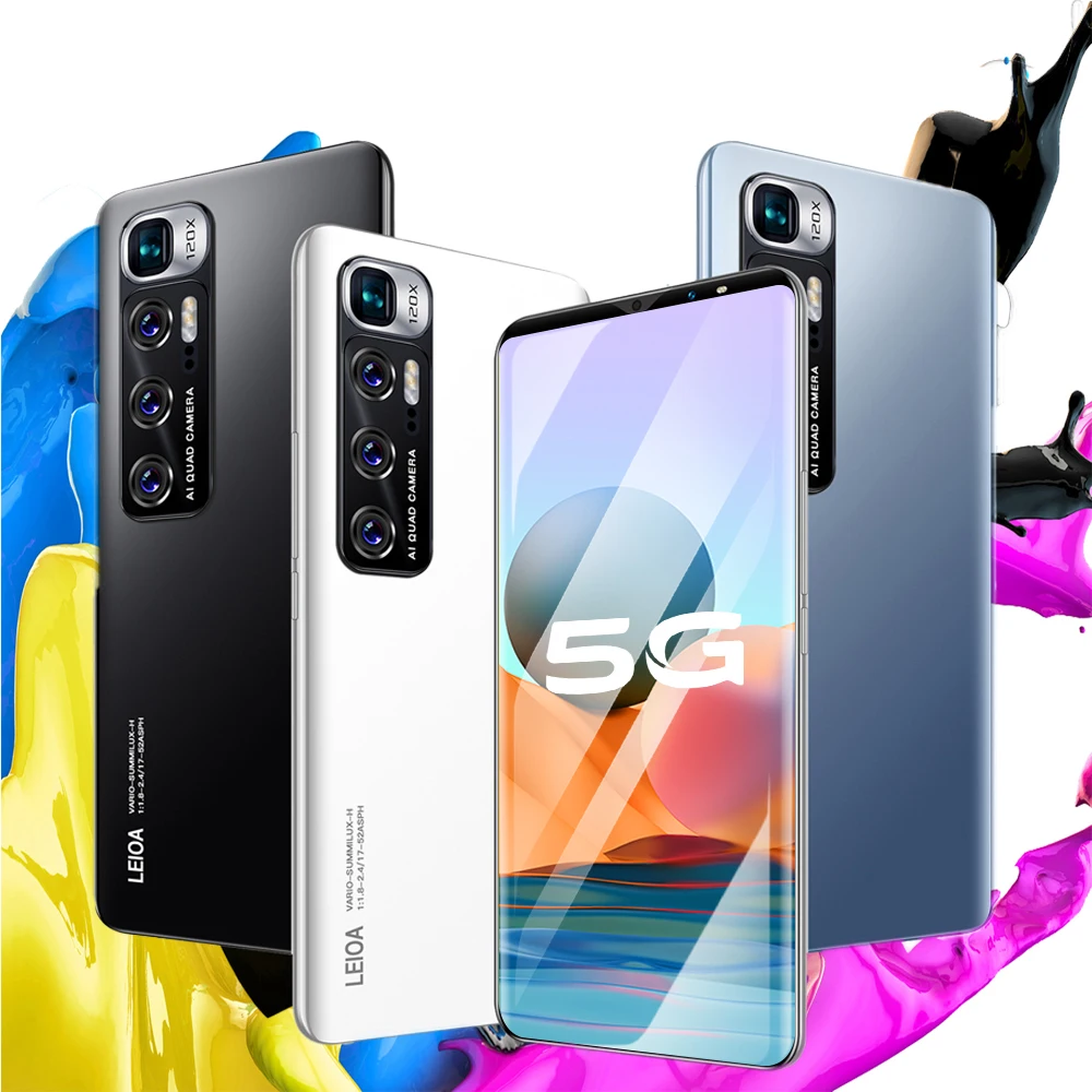 

Note 10 Smartphone Android 6GB+128GB 4G/5G Unlock Game Cell Phones Smart Fingerprint Sensor Face ID Global Version Mobile Phones