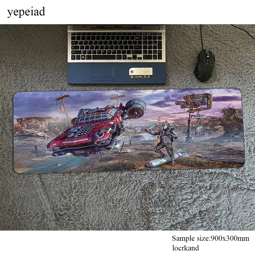 Игровой коврик для мыши fallout 900x300x3 мм ноутбука игровой в стиле аниме большой