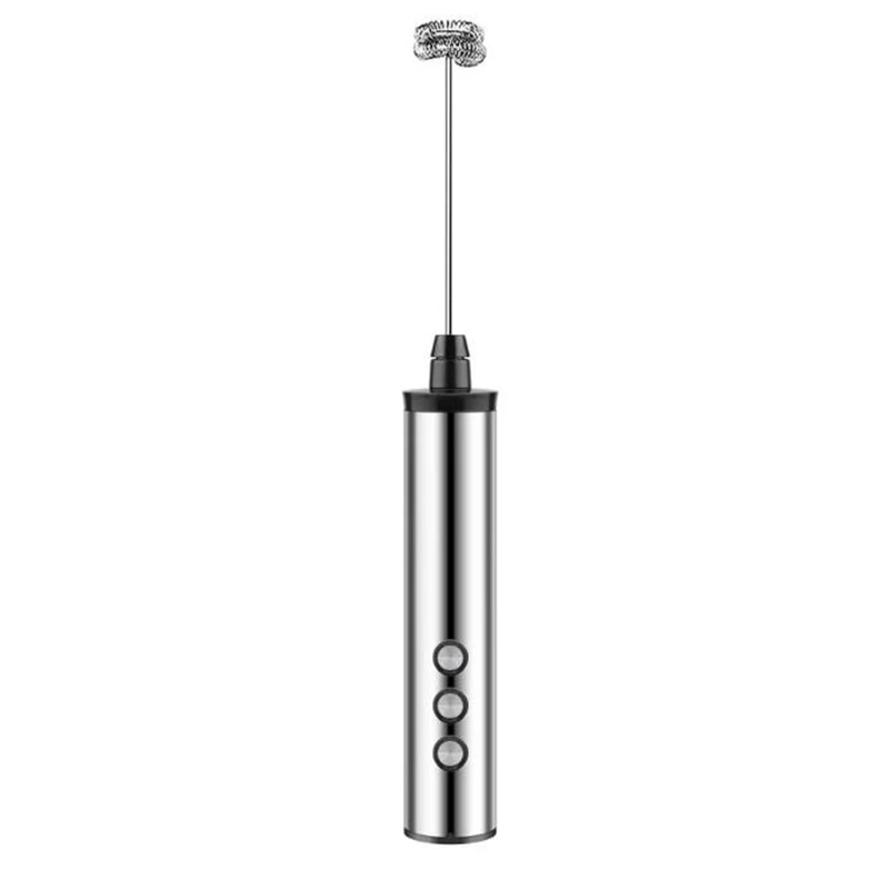 

Coffee Handheld Electric Milk Frother, 3 Speeds Foam Maker With Stainless Steel Whisk, Drink Mixer For Home