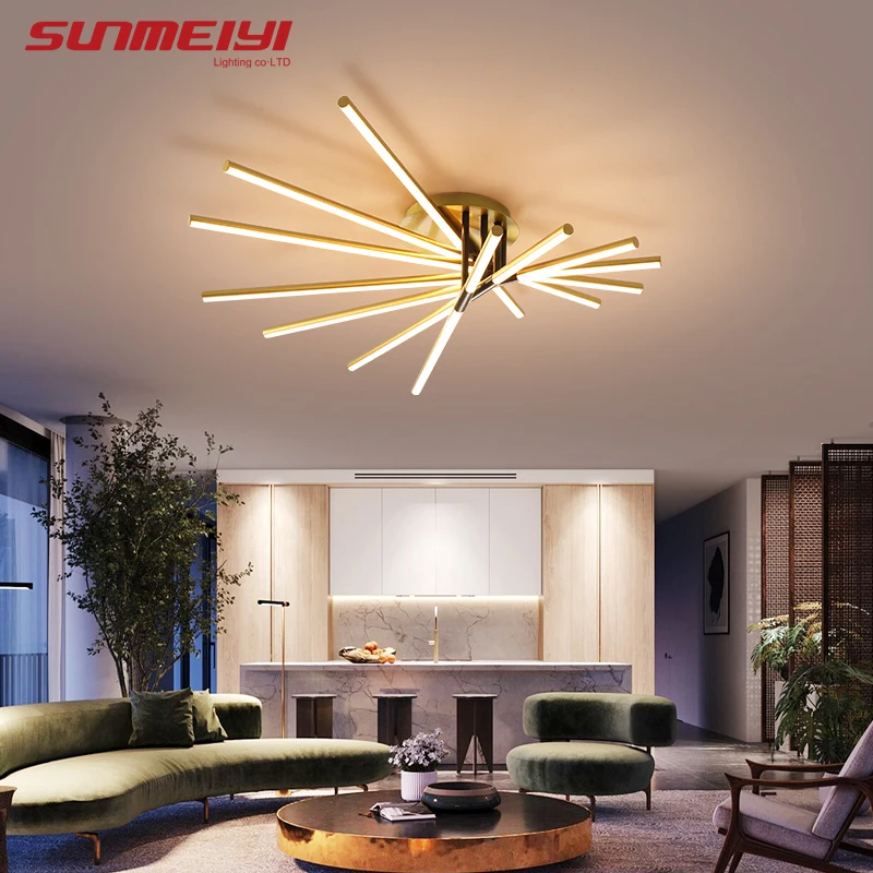 Лампа в скандинавском стиле креативный потолочный светильник золотого и черного