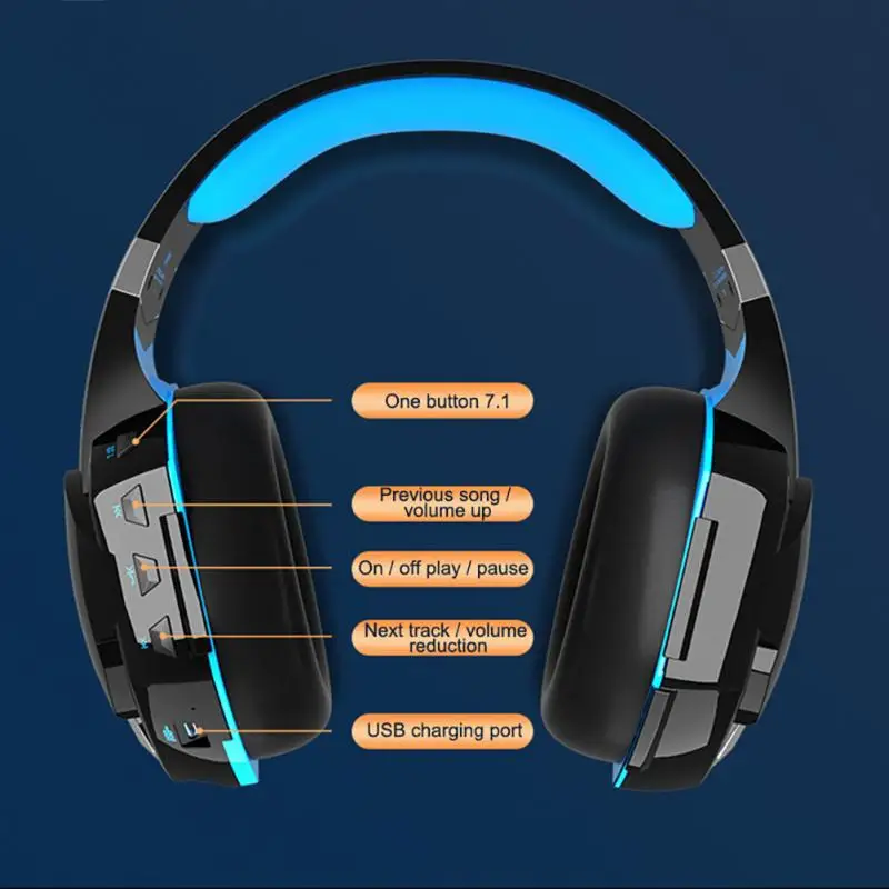 

Wired Wireless E-sports Games Headset Bluetooth-compatible 5.0 Headset Stereo For Mobile Phone/PC Headset Gift With Microphone