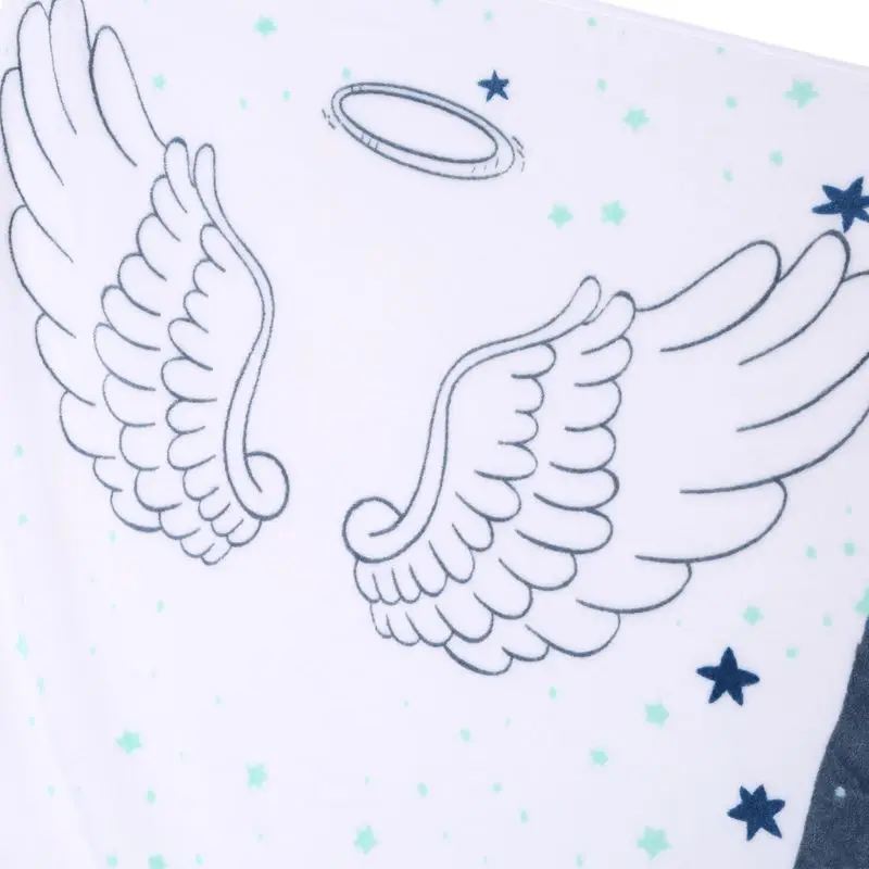 Baby Blanket Soft Flannel Photography Monthly Photo Newborn Children Wings Cartoon Angel Milestone Sleeping Bath Crawling | Мать и