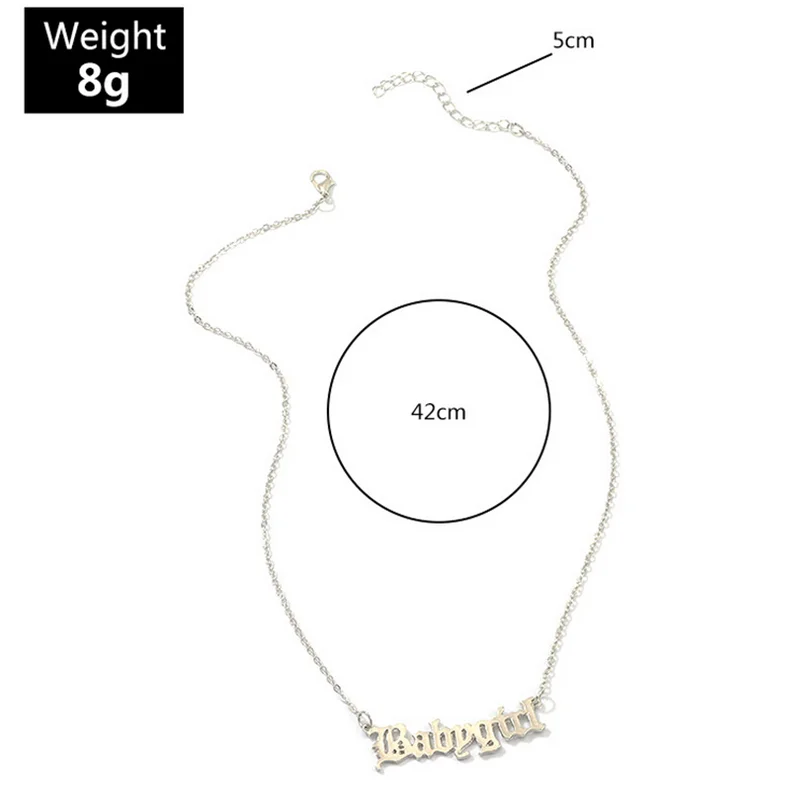 

Any Name Necklace Alloy Pendant Letter Babygirl Font Fascinating Pendant Name Necklace