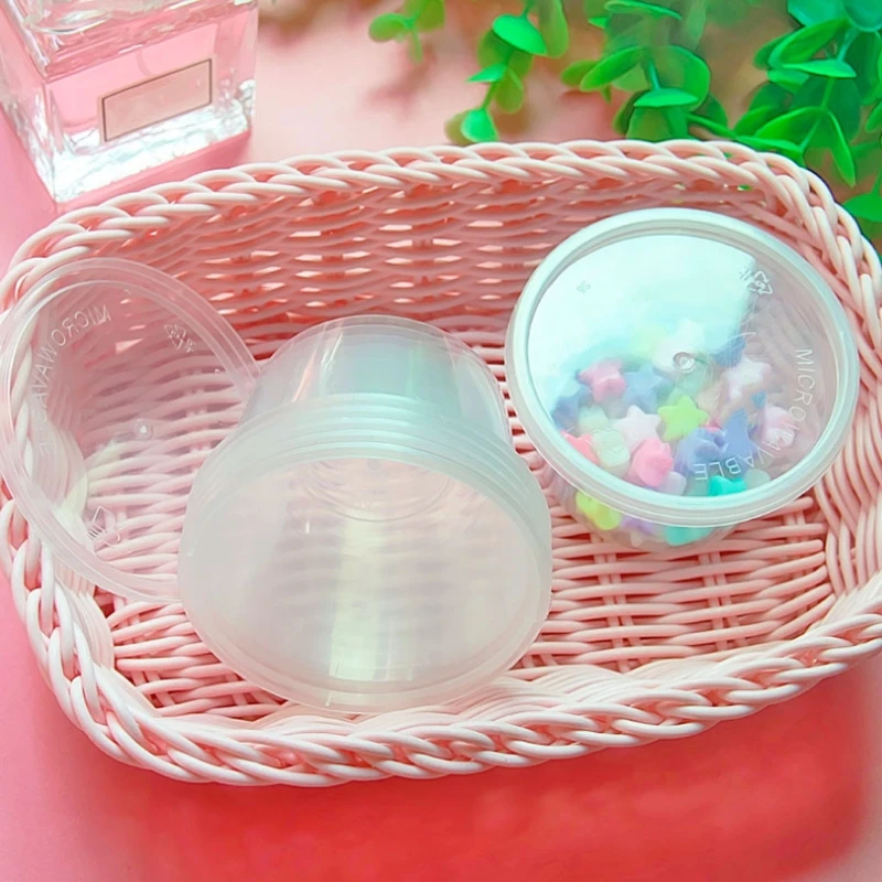 5/10 шт. одноразовые пластиковые контейнеры для соуса с крышками 100 мл | Дом и сад