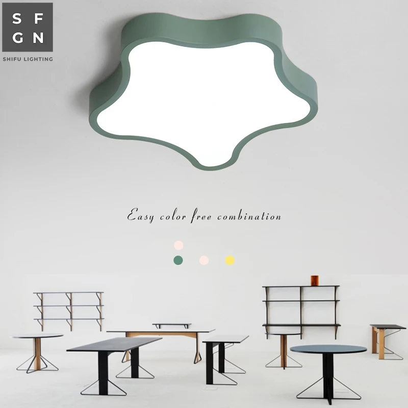 led ceiling light Macaroon lamp Ultra-thin 5cm wrought iron modern home lighting for children's room bedroom kids study | Освещение