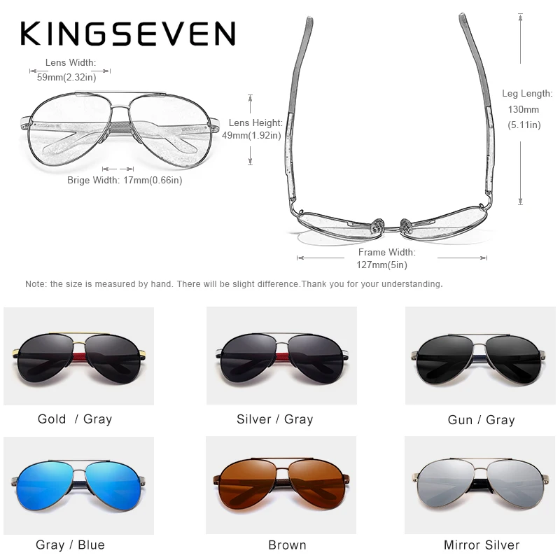 Ship From Poland KINGSEVEN Brand Men's Sunglasses Polarized UV400 Lens Eyewear Accessories Male Sun Glasses For Men Zonnebril |