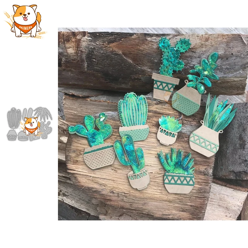 Пресс-форма для резки растений кактус форма-нож трафарет скрапбукинга рукоделие