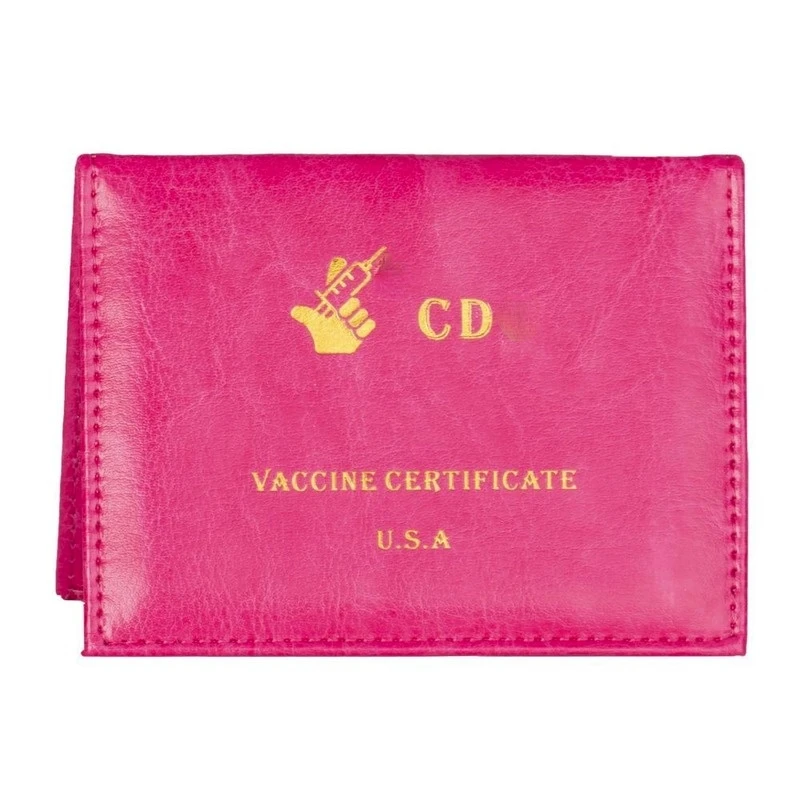 

Vaccine Registration Card Holder Card Holder Pu Protective Cover 4X3 Vaccination Record Certificate Card Holder
