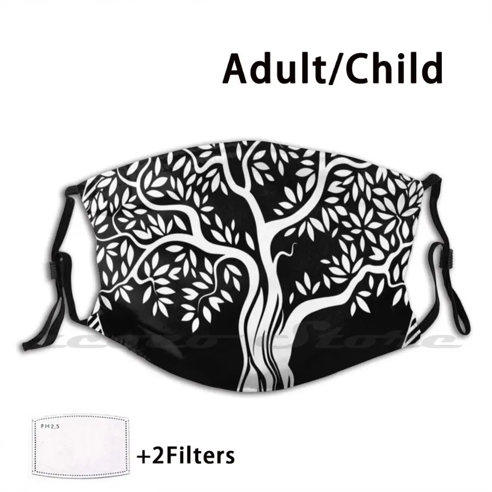 

Summer Tree White Version Washable Trending Customized Pm2.5 Filter Mask Tree Nature Forest Trees Tree Of Life Idea Sheet
