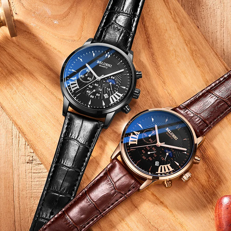

2021 New Cool Watch Male Student Chronograph Quartz Watch Night Light Waterproof Multi-functional Watch Wholesale Couple