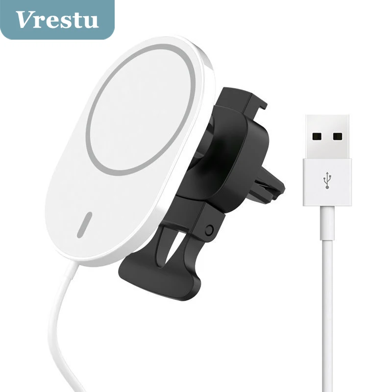 

15W Magnetic Wireless Car Chargers Stand for iPhone 12 Mini Pro Max Magnet Fast Charging Dock Holder Airvent Phone Mount Bracket