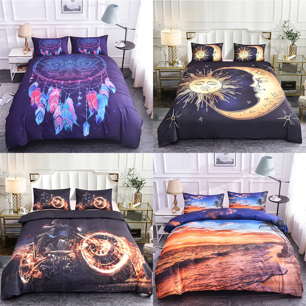 Домашний Комплект постельного белья с мандалой в богемном стиле стеганое одеяло