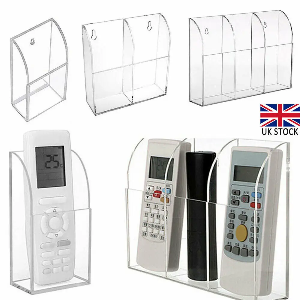 Настенный акриловый держатель для пульта дистанционного управления органайзер