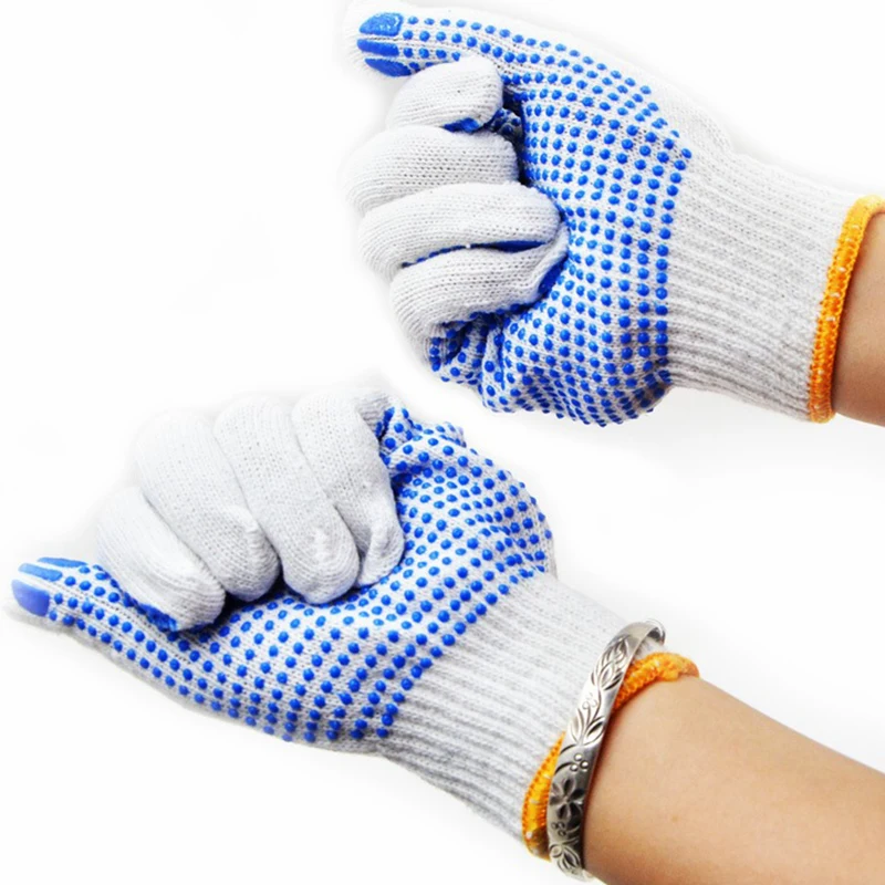 Прочные пропитанные ПВХ толстые хлопковые рабочие защитные проволочные