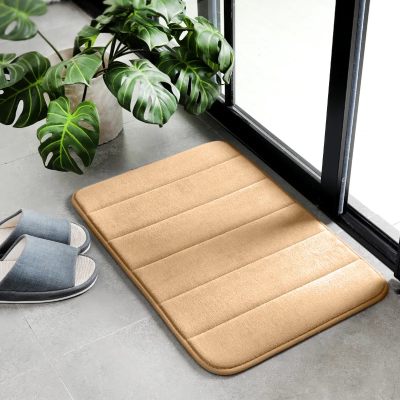 

6Colors Bath Mat Super Absorbent Bathroom Carpets Rugs Soft Memory Foam Floor Bedroom Toilet Floor Shower Rug Decor Dropship