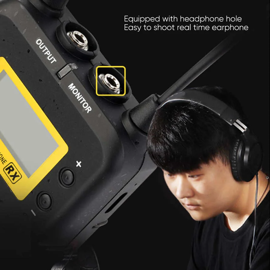 구매 328C 무선 마이크 전문 휴대 전화 DSLR 카메라 옷깃 Lavalier 마이크 송신기 키트 비디오 녹화