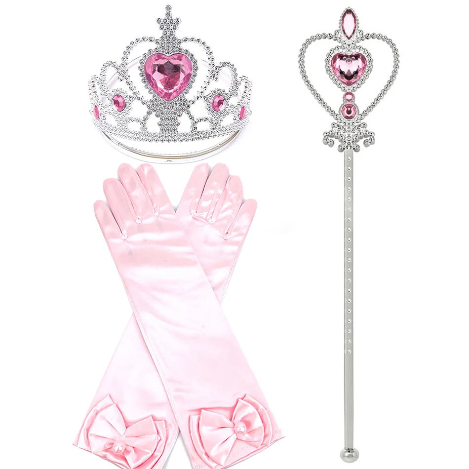 Набор детских вечерние аров: королева Эльза Аврора Рапунцель|Перчатки и варежки|