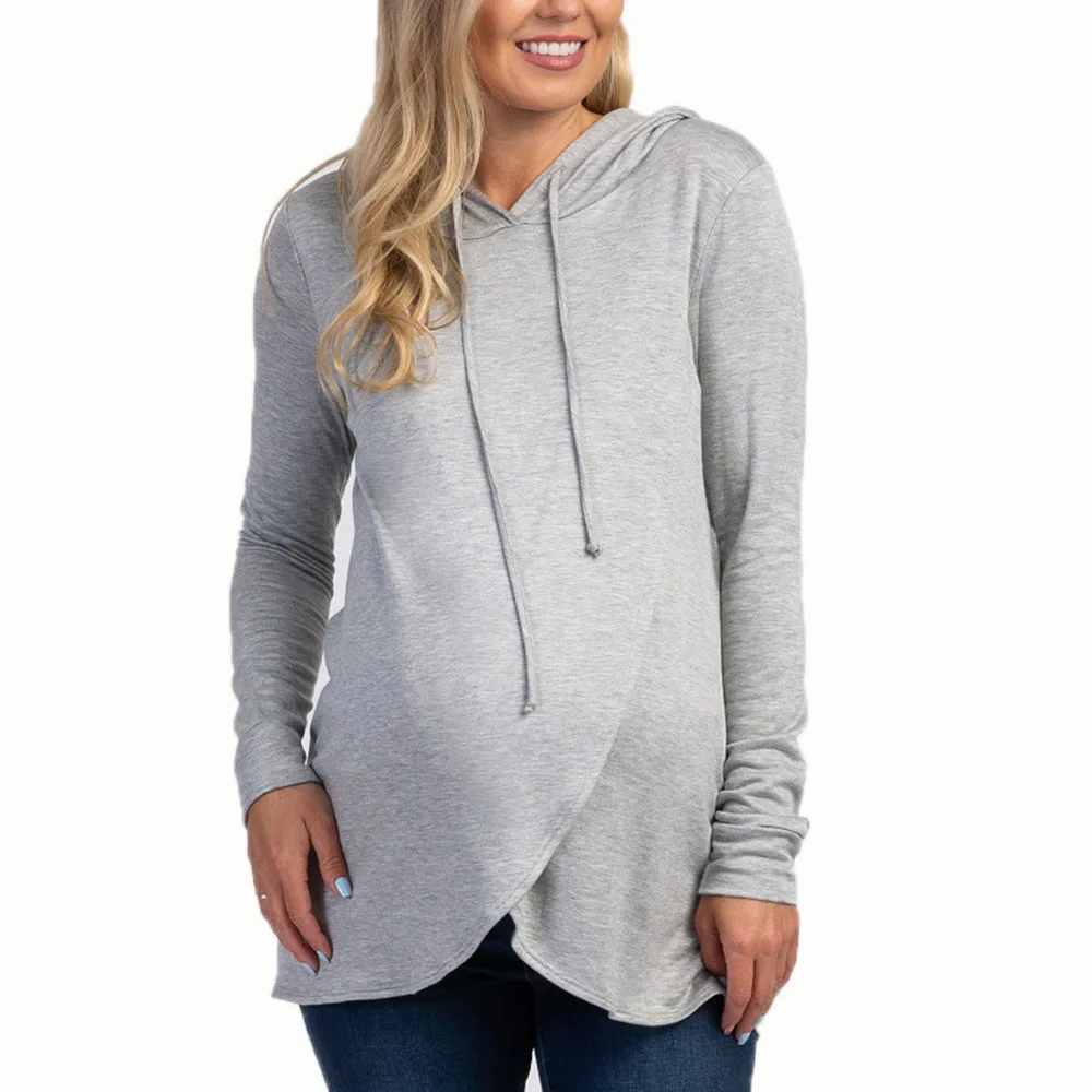 Enlarge Pregnancy Hoodie Maternity Sweater Breastfeeding Clothes For Pregnant Women Nursing Top Pregnant Sweatshirts Mommy Clothing