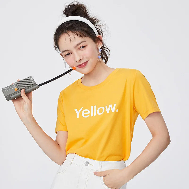 

SEMIR Short Sleeve T-Shirts Women Clothing 2021 New Trend Multi-Color Versatile Bottoming Tshirt Summer Short Tops Ins Style