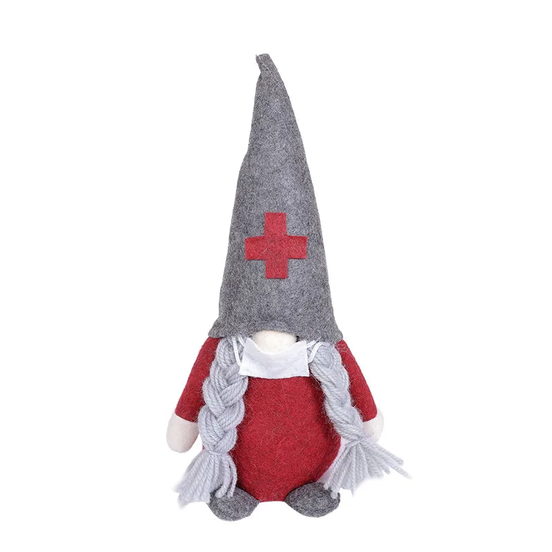 Рождественские куклы без лица Санта Клауса новые рождественские врачи медсестры