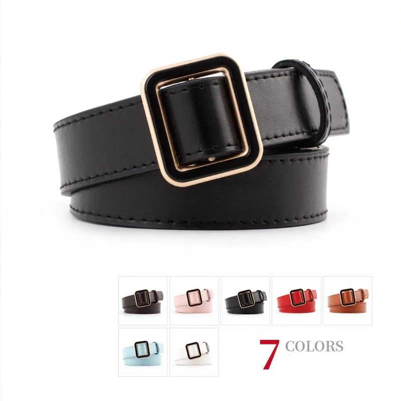 

New Belts For Women Luxury Brand PU Leather Belts Casual High Quality Female Waist Belt Red Black Waistband Trousers Jeans