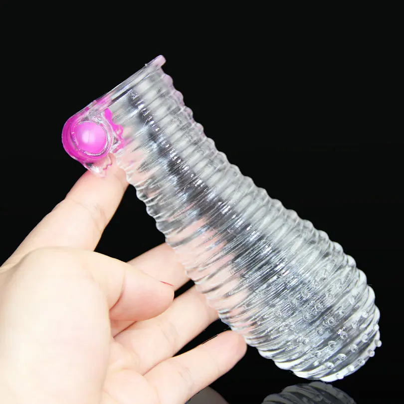 Вибратор-презерватив для задержки Массажер клитора мастурбация смелые