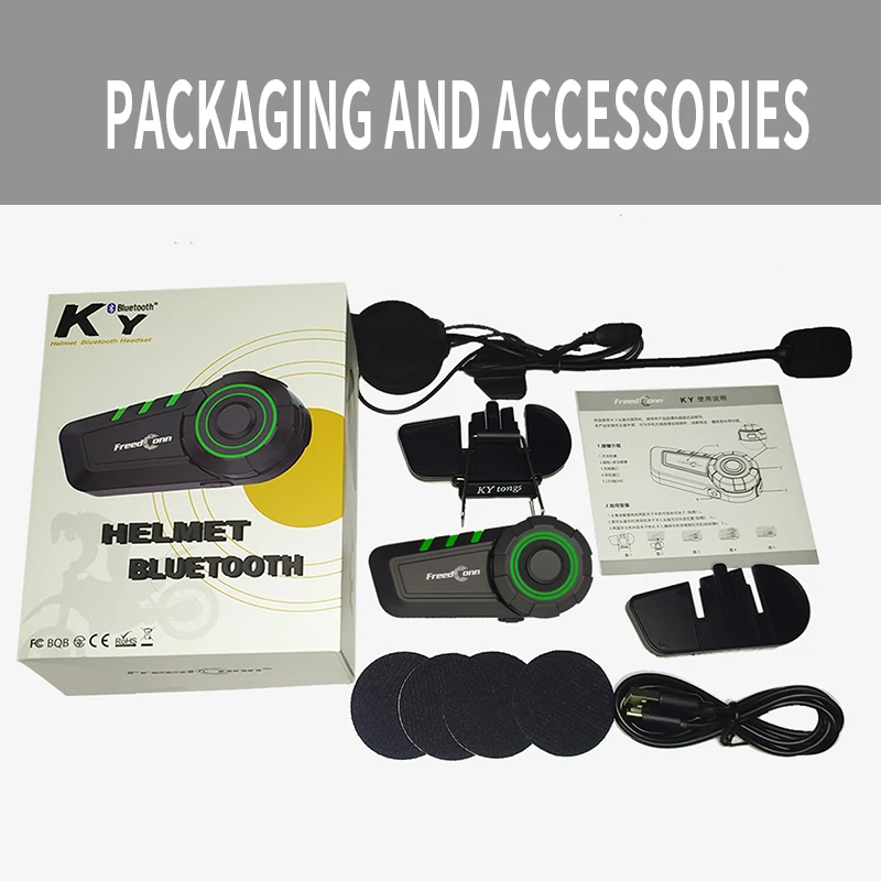 FreedConn KY 01 Bluetooth гарнитура для мотоциклетного шлема музыкальные наушники новейший