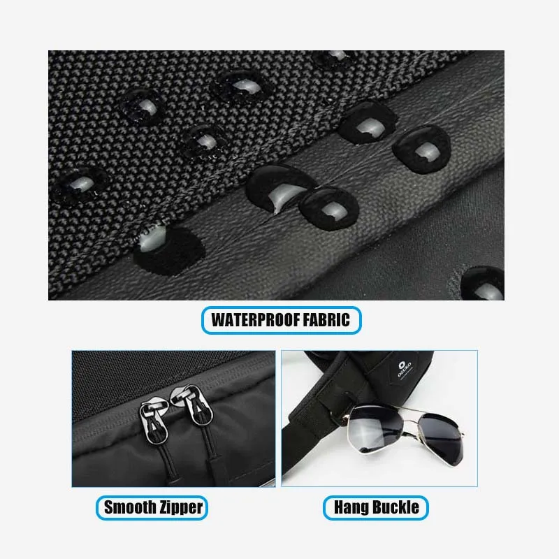 Многофункциональная поясная сумка OZUKO для мужчин водонепроницаемая уличная