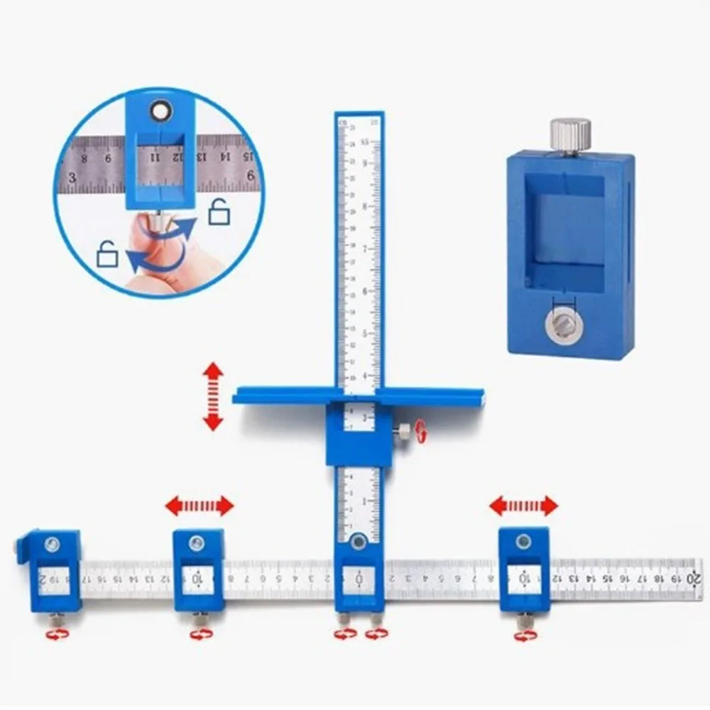 

Drill Bit Jig Tools Woodworking Tools Set Drill Guide Set Hole Punch Sleeve Cabinet Hardware Woodwork Drawer Locator Angle Ruler
