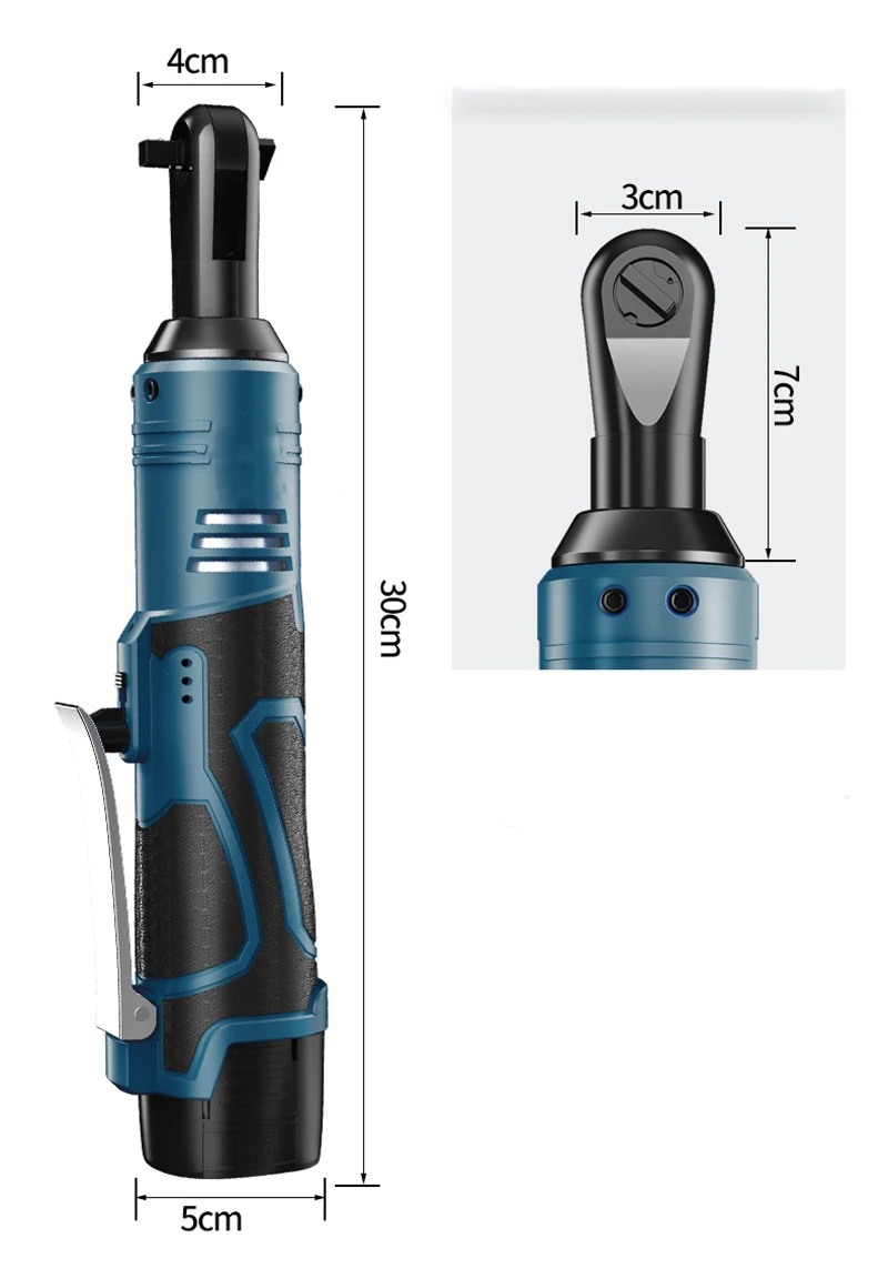Прямоугольный разъем (под углом 90 градусов) электрический зарядки ключ-трещотка