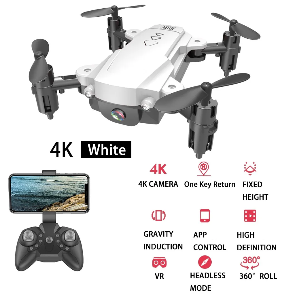 C Рыболовный Дрон iqos H16 2,4G 4K HD камера Wi-Fi FPV высота удержания Складной Микро Карманный Дрон с селфи pgytech посадочная площадка - Цвет: C