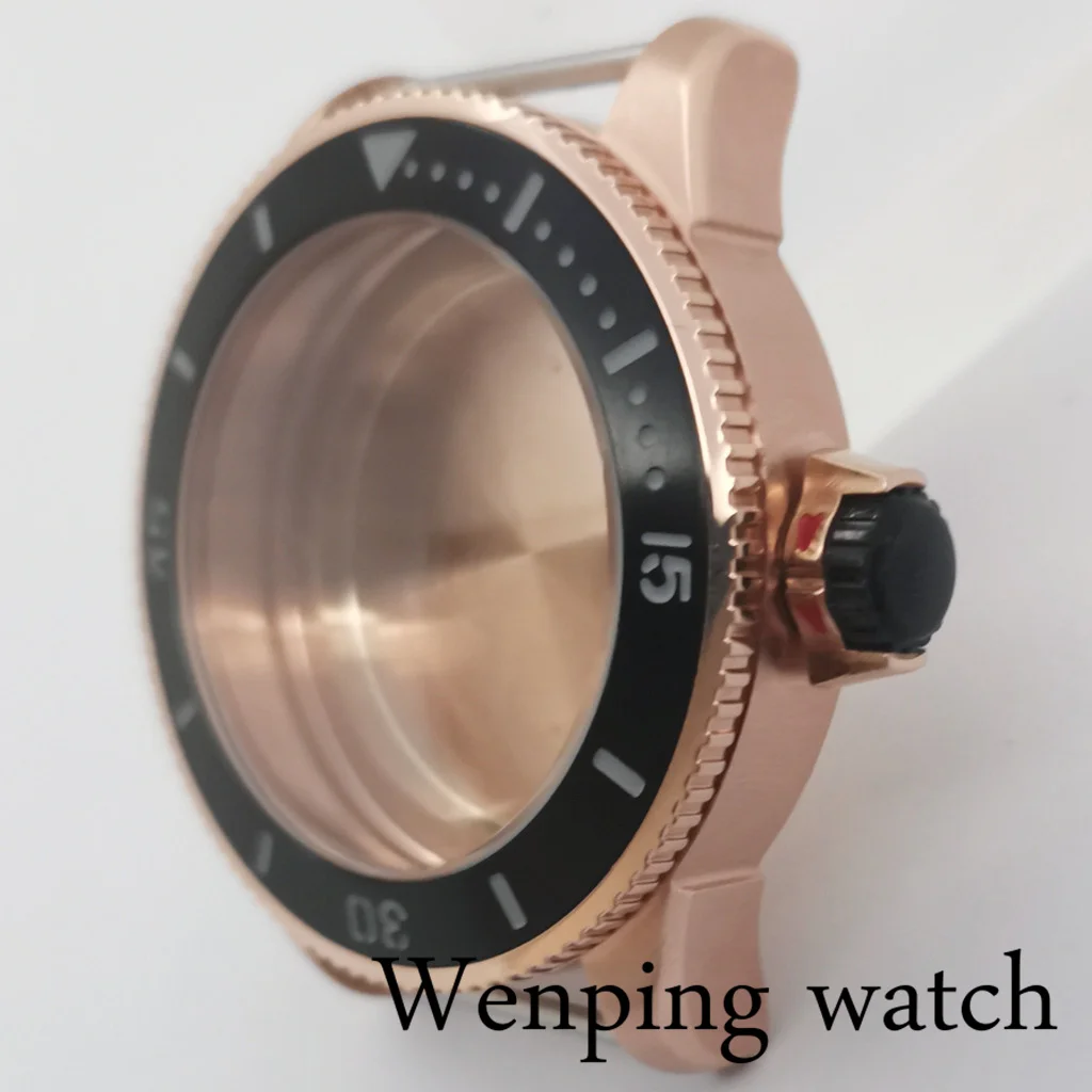 Новинка 43 мм серебристый/черный/розовое золото чехол для часов аксессуары ETA 2836