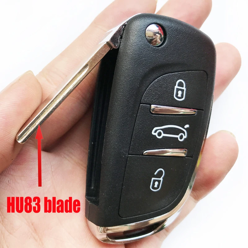 Чехол для выкидного складного ключа CITROEN C4 C5 C8 CE0536 HU83/VA2 blade с 2/3 кнопками
