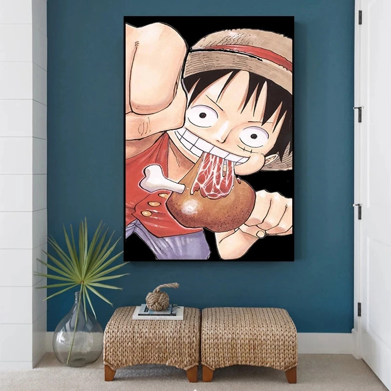 

Home Decor Hd Prints Poster 1 Panel Animation One Piece Lufei Pictures Wall Artwork Modular Canvas Painting Modern Living Room