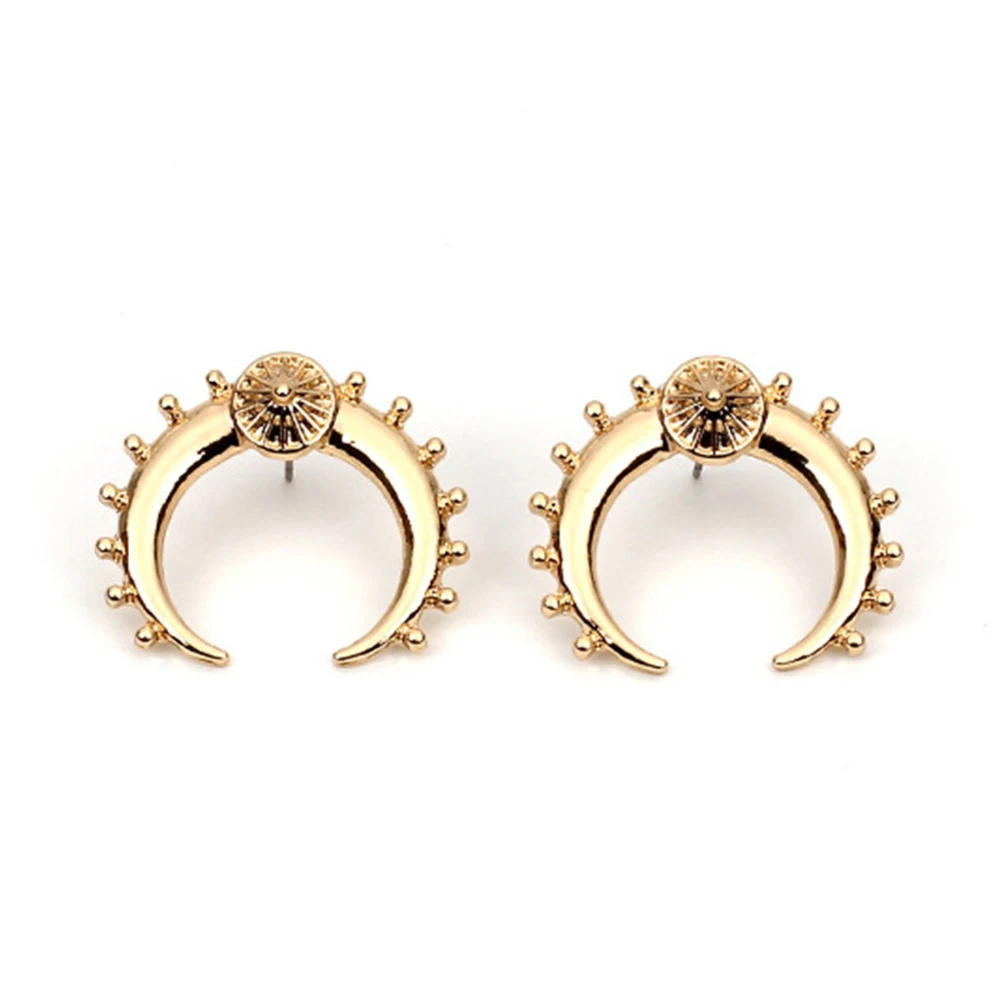 Fashion Women Crescent Moon Ear Stud Earrings Piercing Cartilage Jewelry Gift | Dangle