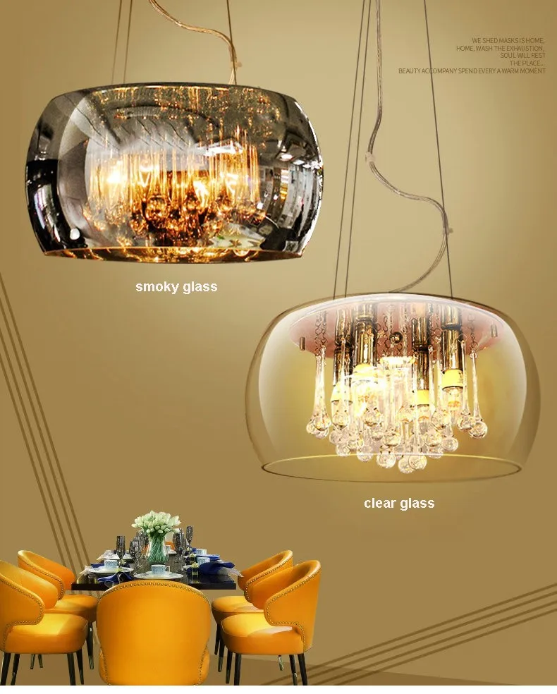 

Modern Crystal Restaurant Foyer Led Chandelier Home Decoration Loft Luminaire Bar Coffee Shop Hanglamp Nordic lamp MJ1121