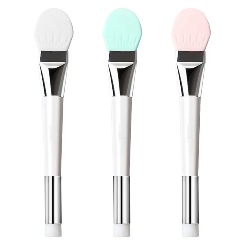 

2pcs Double-Ended Soft Bristle Silicone Brush Multipurpose Makeup Brush No Shedding M88