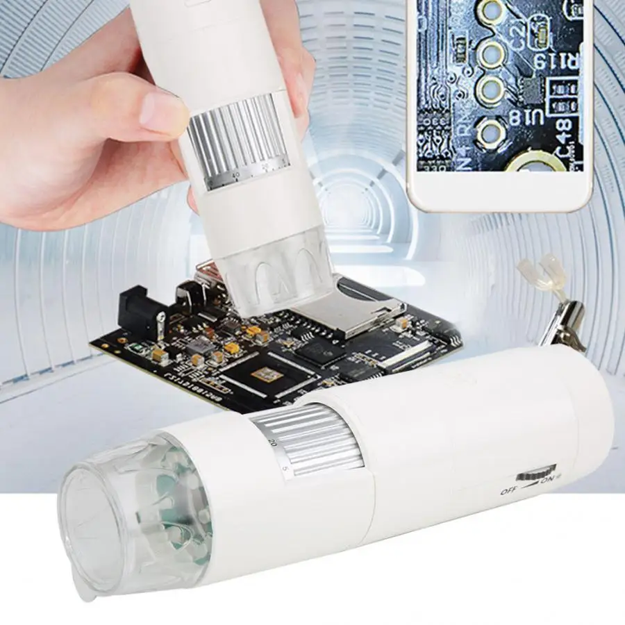 HT W35 Беспроводной WI FI Цифровые микроскопы 5 200X микроскоп с базой штепсельная вилка