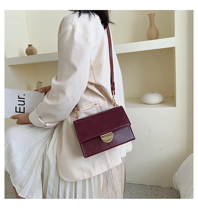 

Winter Bag Women 2020 Hot Sale Retro Pu Leather Mochila Feminina Small Square Bag Fashion Broadband Shoulder Messenger Handbags