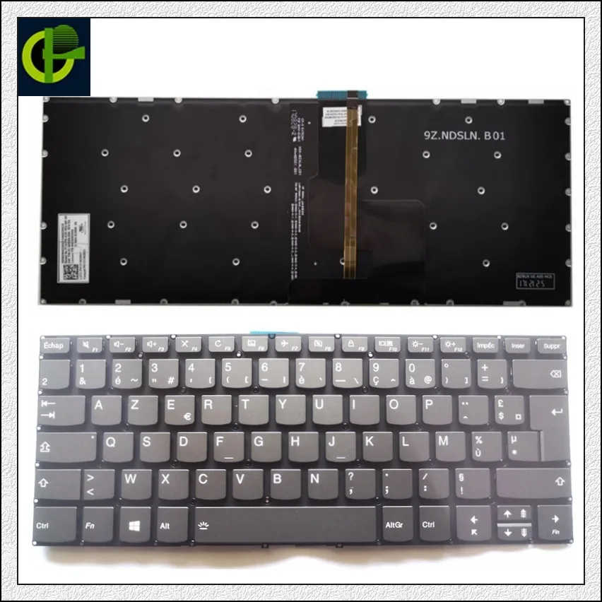 Французская Azerty клавиатура с подсветкой для Lenovo ideapad S340 14 s340 14iwl 14api V330 14isk v330 14ikb