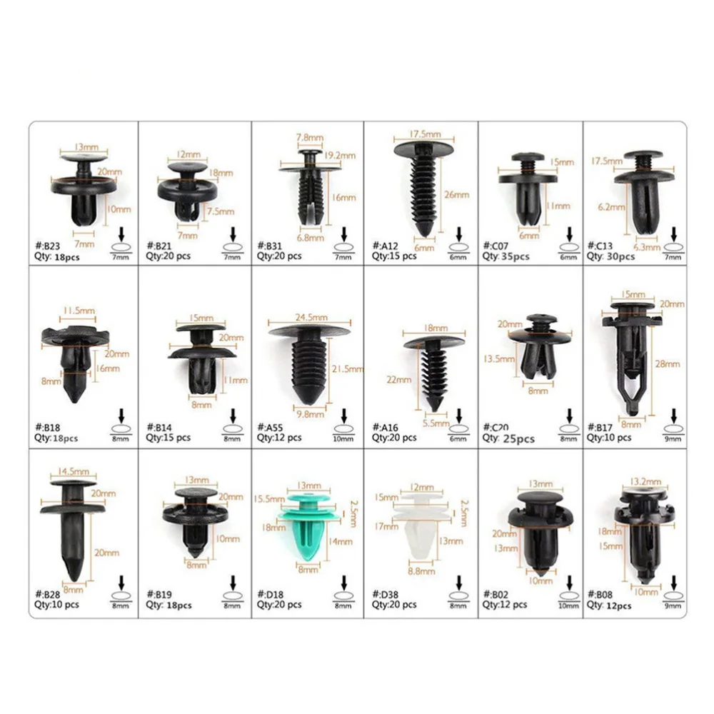

360PCS Car Body Bumper Rivet Trim Moulding Retainer Clip Push Pin Retainer Fastener Accessories Kit (6 Inch Screwdriver)