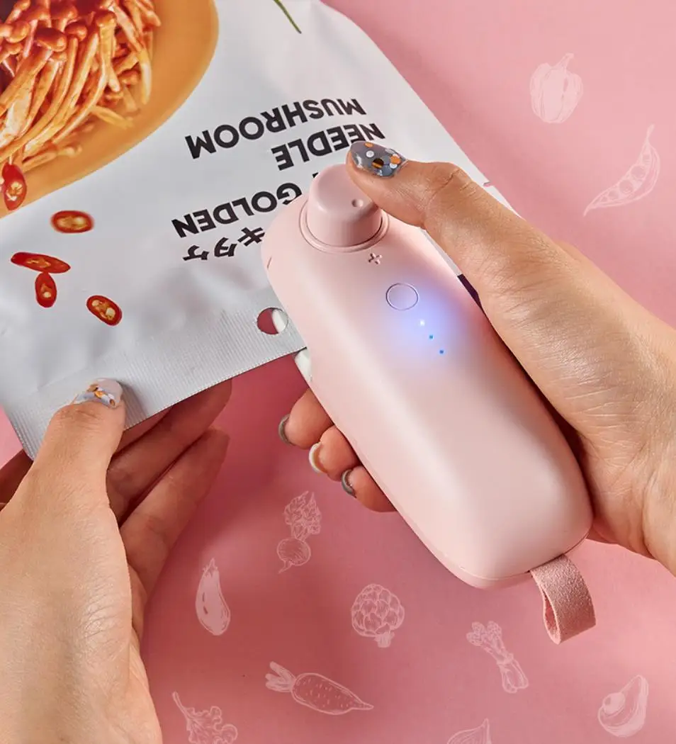 

Mini Portable Bag Sealer Handheld Vacuum Household Sealing Pouches Machine For Food Storage For Kitchen Accessories