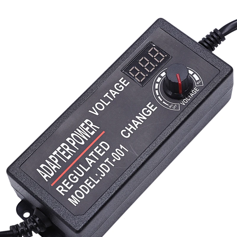 Adjustable Ac To Dc 3V-12V Universal Adapter With Display Screen Voltage Regulated Power Supply Adatpor 3 12 V(Eu Plug) | Электроника