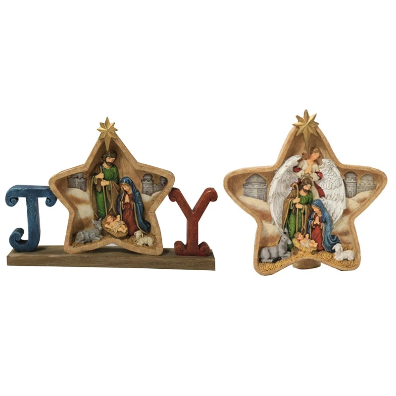 

Декоративная фигурка на столешницу, звезда, христианский Иисус, Рождество, украшение для гостиной, спальни, домашний декор