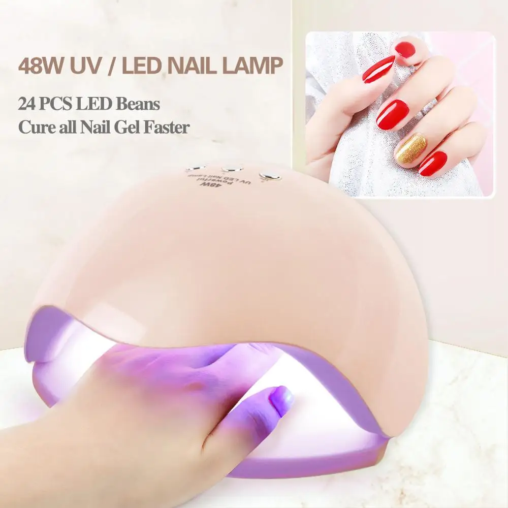 УФ светодиодный лампа для ногтей сушилка 48/80 Вт лед маникюра Авто Сенсор