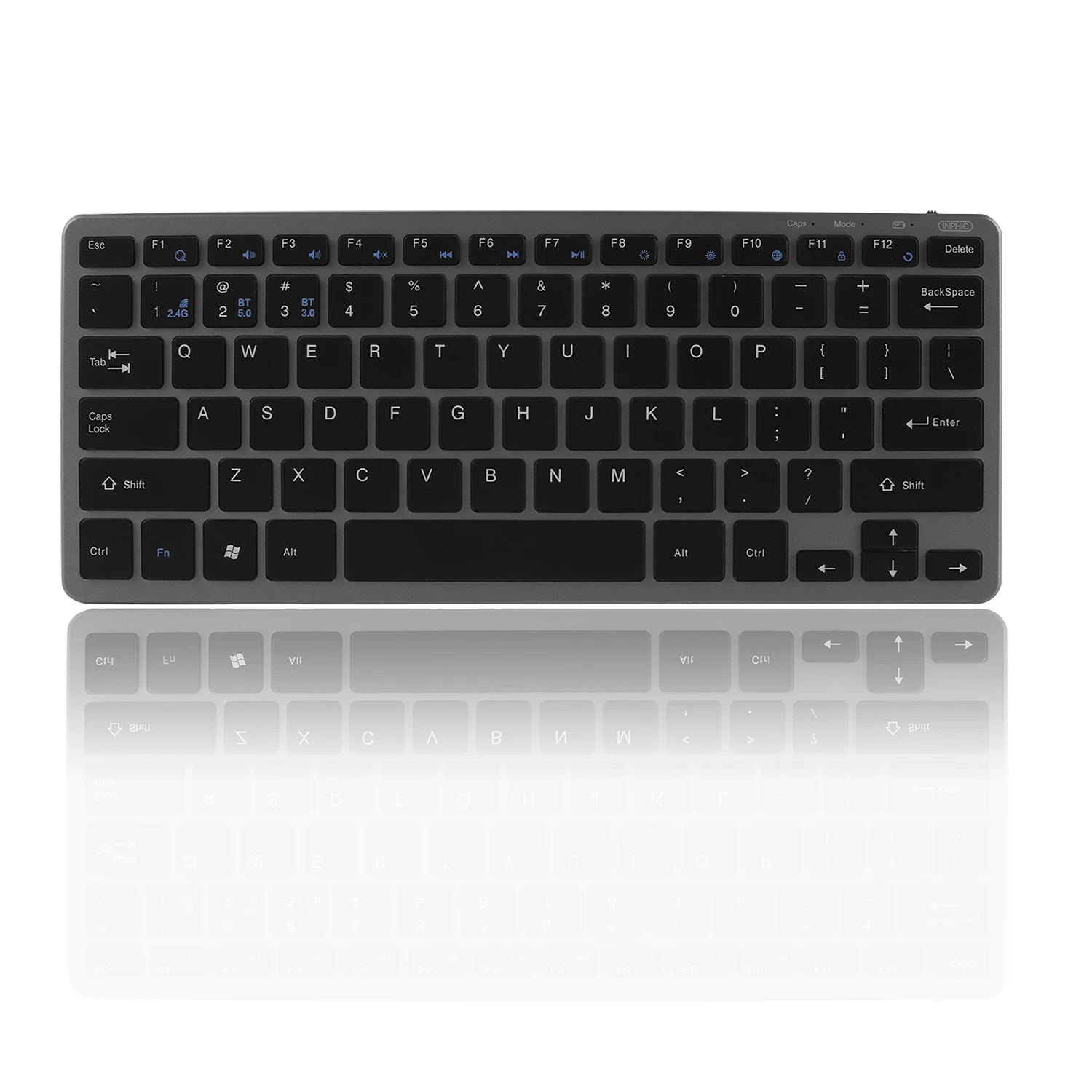 Беспроводная клавиатура перезаряжаемая Bluetooth 2 4G трехрежимная Бесшумная