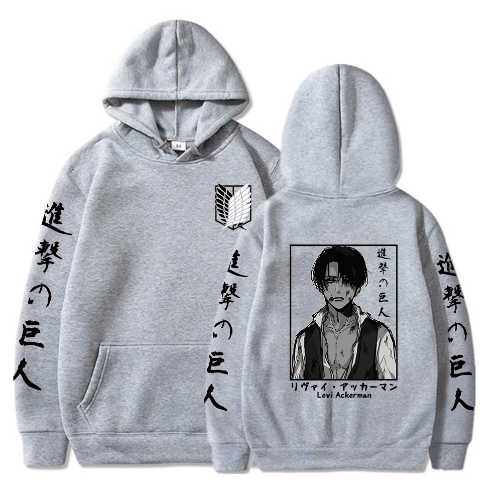 Толстовка мужская с принтом атака на Титанов свитшот худи одежда для косплея в