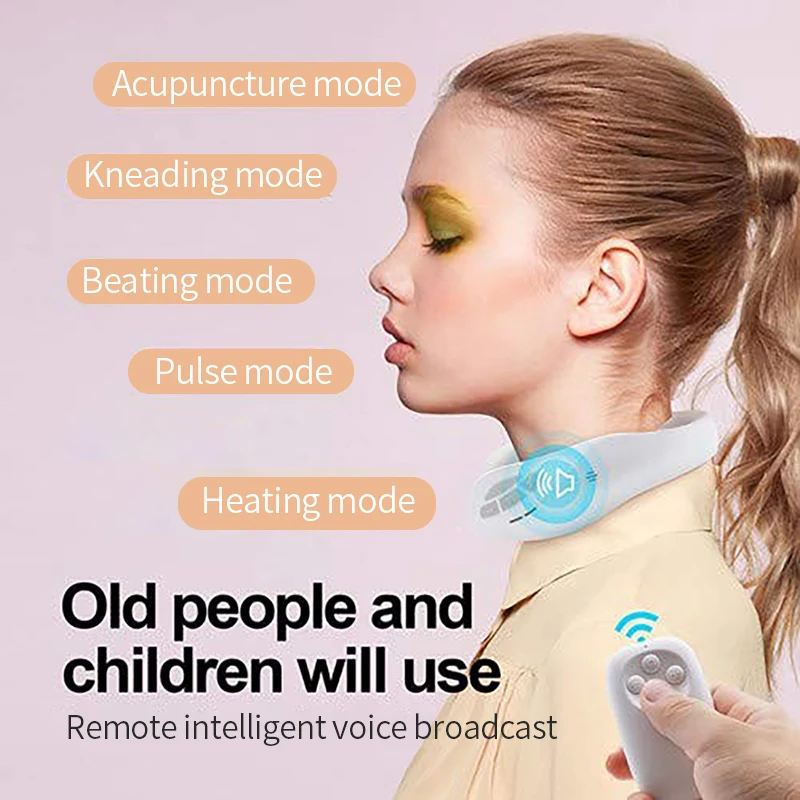 Новый Умный массажер для шеи электрическая массажная подушка ABS + FG Slicone Шейное