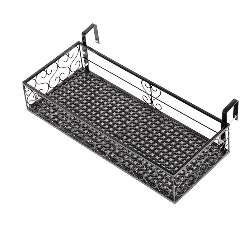 

Balcony flower rack hanging wrought iron railing wall hanging flower pot rack guardrail multi-layer rack hanging shelf window