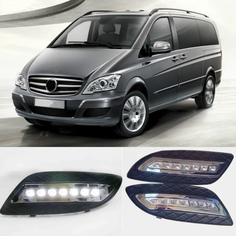 

2 шт. светодиодный светодиодные противотуманные фары для Mercedes Benz viano 2011, 2012, 2013, 2014, 12 В
